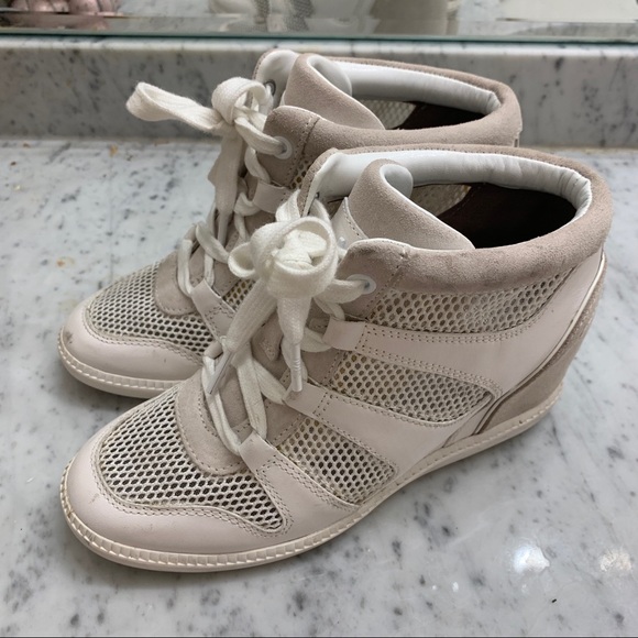 Michael Kors cream wedge sneakers - Picture 1 of 6